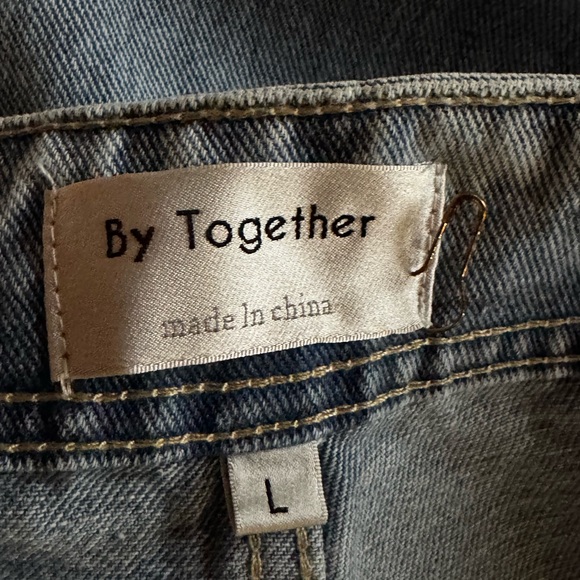 Together Stonewashed light denim Wide-Leg Jeans - Picture 3 of 6